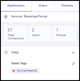 Application info for application right panel