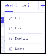 Three dot menu workspace