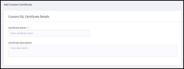 Add custom certificate 1