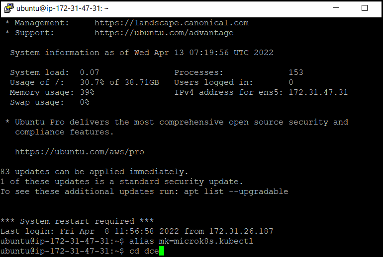 Create alias and DCE