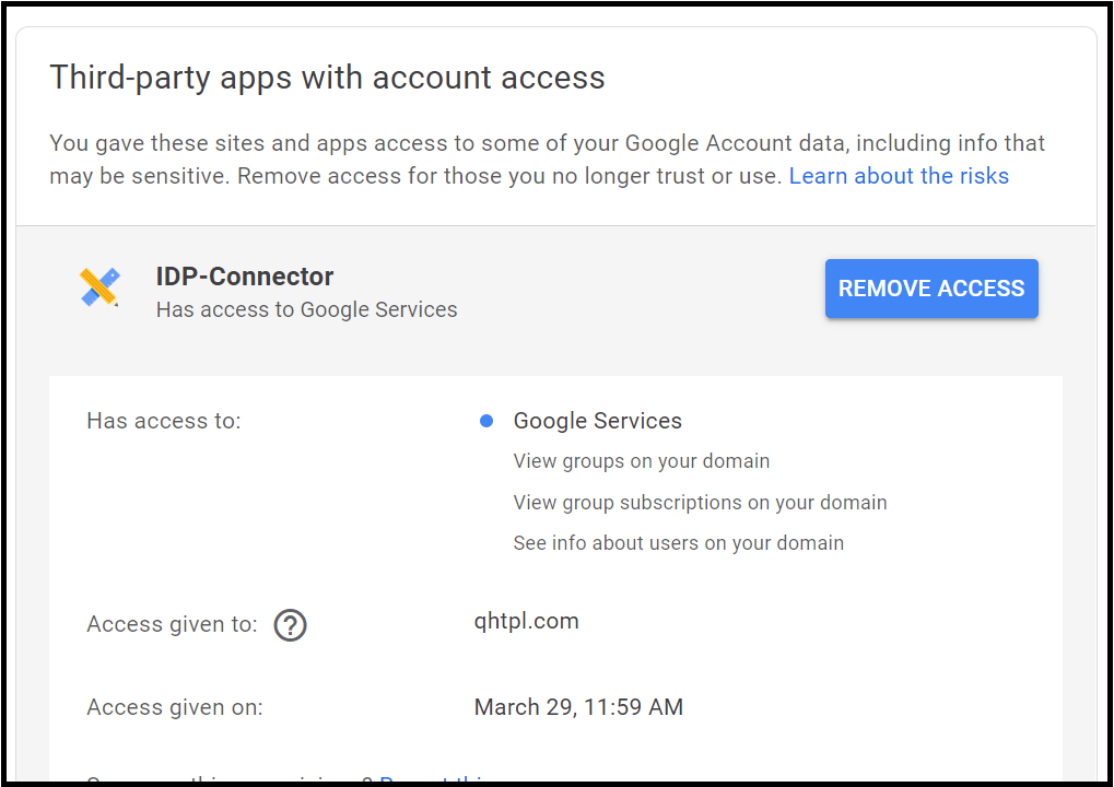 Remove access
