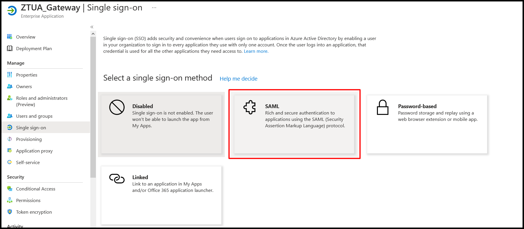 Single sign on SAML