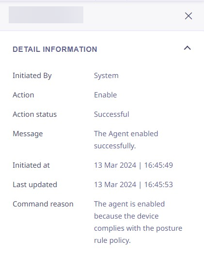 Action Log Right Panel