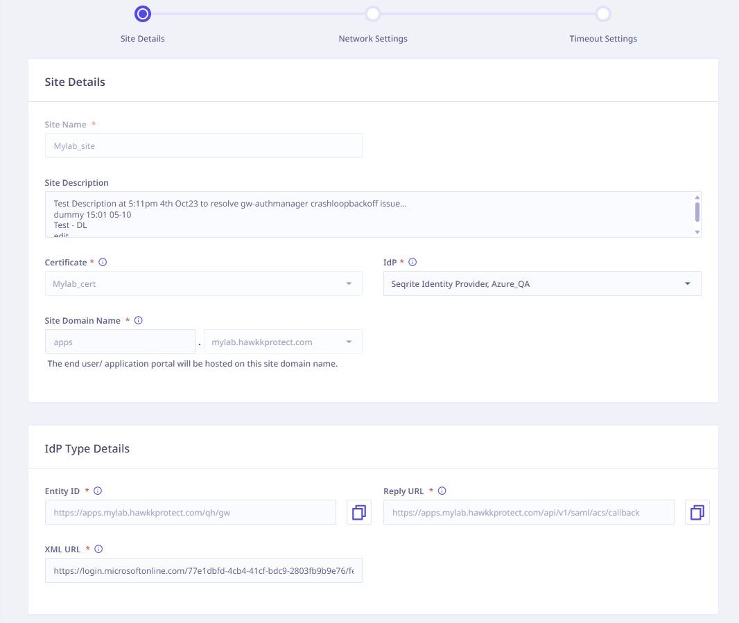 Add site details 2.0